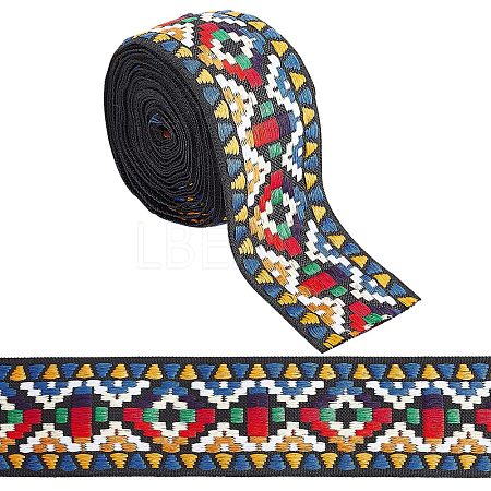 Gorgecraft 5 Yards Ethnic Style Embroidery Polycotton Ribbons OCOR-GF0001-95-1