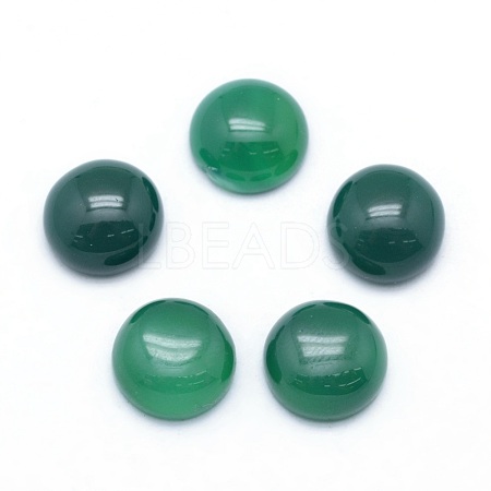 Natural Green Onyx Agate Cabochons X-G-P393-R43-10mm-1