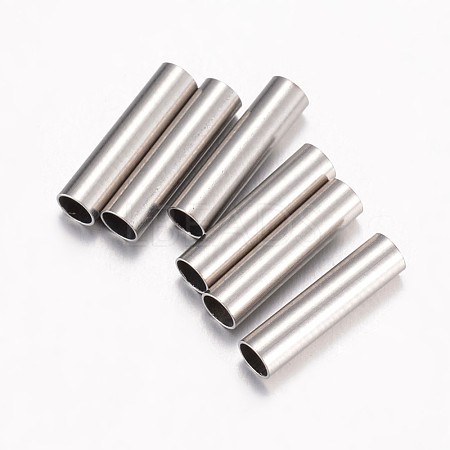 Tarnish Resistant 304 Stainless Steel Tube Beads STAS-E443-44P-1