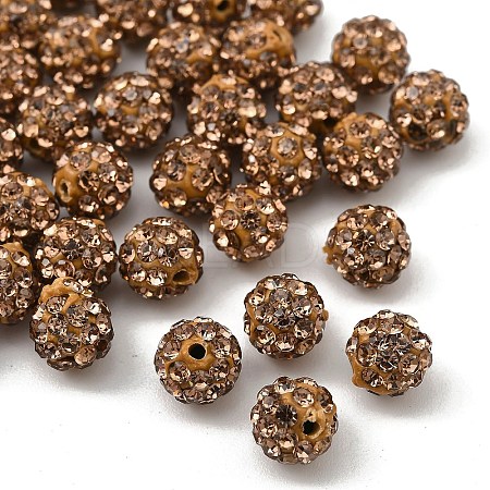 Polymer Clay Rhinestone Beads LS-RB-H284-6MM-Half-246-1