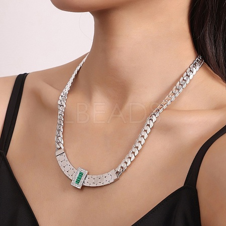 304 Stainless Steel Chunky Necklaces NJEW-Q322-03P-1
