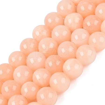 Natural Dyed Yellow Jade Gemstone Bead Strands G-R271-8mm-Y03-1