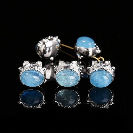 Natural Blue Aquamarine Beads PW-WGA4791-02-1