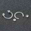 Acrylic Circular/Horseshoe Barbell with Double Pointed End X1-AJEW-P084-03-2