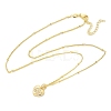 Brass Micro Pave Clear Cubic Zirconia Heart Pendant Necklaces for Women NJEW-M088-02G-02-2