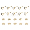 16Pcs Brass Stud Earring Findings KK-FS0001-56G-1