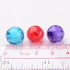 Mixed Color Transparent Acrylic  Faceted Round Beads X-TACR-S086-12mm-M-4