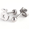 201 Stainless Steel Barbell Cartilage Earrings EJEW-R147-23-3