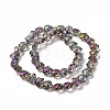 Transparent Electroplate Glass Beads Strands GLAA-C025-01G-3