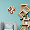 Creative Natural Wooden Wall Hanging Decoration AJEW-WH0331-009-5