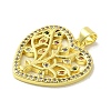 Brass Micro Pave Cubic Zirconia Pendants KK-Z042-21G-02-2