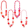 4Pcs 4 Color Alloy Enamel Pendant Necklaces Set NJEW-AB00006-1