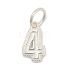 Number Series 925 Sterling Silver Charms STER-Q002-01E-1