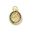 Brass Micro Pave Cubic Zirconia Pendants KK-M283-29C-02-1