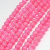 Natural Yellow Jade Beads Strands G-G598-8mm-YXS-21-1