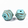 Painted Natural Wood Beads WOOD-T021-52C-06-2