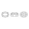 Preciosa&reg MAXIMA Crystal Sew-On Cups Y-PRC-SB14-40010-S-5