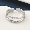 304 Stainless Steel Open Cuff Rings for Women RJEW-A079-04A-P-1