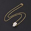 Natural Quartz Crystal Irregular Nugget Pendant Necklace G-E155-03G-01-2