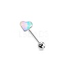 304 Stainless Steel & Acrylic Straight Barbell Tongue Rings FS-WG7AF88-02-1