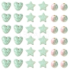 150Pcs Crackle Opaque Acrylic Beads OACR-YW0004-50-2