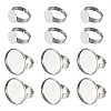 Fashewelry Adjustable 304 Stainless Steel Finger Rings Components STAS-FW0001-01-1