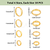 40Pcs 4 Style Brass Bead Frame KK-PH0005-06-2
