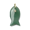 Natural Green Aventurine Pendants KK-D021-05C-G-1
