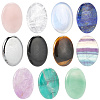 11Pcs 11 Styles Oval Mixed Gemstone Worry Stones G-SP0001-30-6