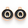 Golden Plated Alloy Charms LS-ENAM-S118-02O-1