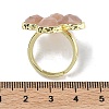 Natural Sunstone Faceted Adjustable Finger Rings for Women RJEW-A092-01G-07-5