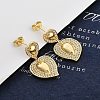Brass Micro Pave Clear Cubic Zirconia Dangle Stud Earrings for Women EJEW-F352-05G-02-1