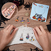 Alloy Enamel Halloween Theme Pendant Locking Stitch Markers HJEW-AB00009-3