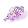 UV Plating Opaque Acrylic Shell Shape Big Pendants SACR-T018-35D-2