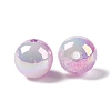 UV Plating Opaque Crackle Two-tone Acrylic Beads X1-MACR-C032-01D-2
