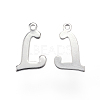 304 Stainless Steel Letter Charms STAS-F039-01L-P-2