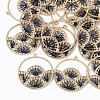 Polyester Thread Woven Pendants FIND-N004-002-2