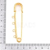 Iron Rhinestone Safety Pins Brooch Findings IFIN-A021-01D-G-2