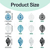 72Pcs 9 Styles Spray Paint 430 Stainless Steel Charms STAS-TA0006-11B-4