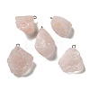 Raw Rough Natural Rose Quartz Pendants G-A028-01D-1