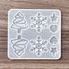 Christmas Tree & Snowflake & Heart & Star Silicone Pendant Molds DIY-E055-21-2