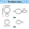 2Pcs 2 Styles 925 Sterling Silver Spring Gate Clasps STER-PH0004-94-2