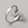 304 Stainless Steel Cuff Pad Ring Settings STAS-WH0027-46B-2