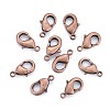 Brass Lobster Claw Clasps X-KK-902-R-NF-2