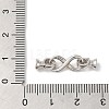 Rhodium Plated 925 Sterling Silver Fold Over Clasps STER-G038-11P-3