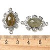 Natural Labradorite Faceted Oval Connector Charms G-G181-06P-07-3