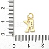 Brass Micro Pave Cubic Zirconia Charms KK-I382-03G-K-3