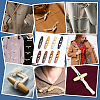 80Pcs 8 Colors Natural Wood Buttons FIND-NB0005-03D-6