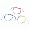 Adjustable Segment Dyed Polyester Thread Braided Beaded Bracelet Making AJEW-JB00790-1