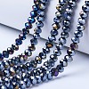 Electroplate Glass Beads Strands EGLA-A044-P3mm-B18-1